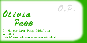 olivia papp business card